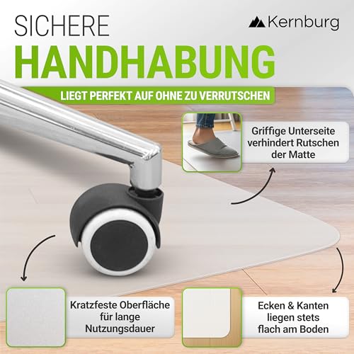Bodenschutzmatte für Bürostühle 90x120 cm transparent, rutschfest
