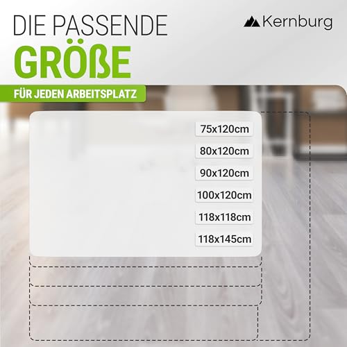 Bodenschutzmatte für Bürostühle 90x120 cm transparent, rutschfest