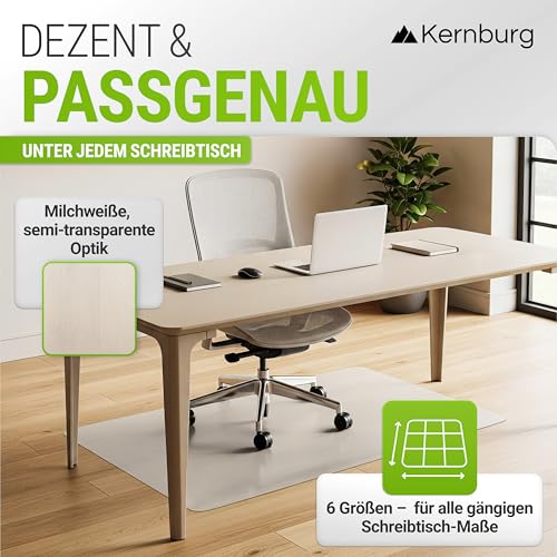 Bodenschutzmatte für Bürostühle 90x120 cm transparent, rutschfest