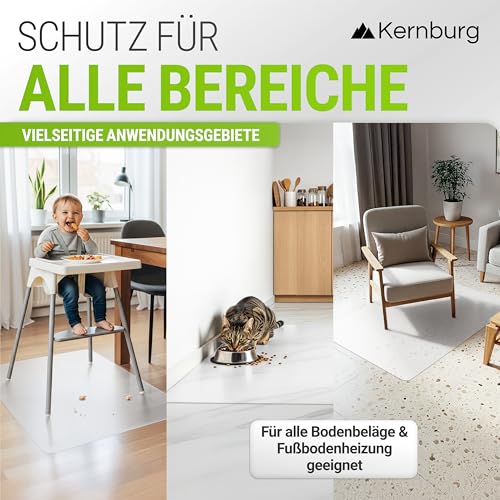 Bodenschutzmatte für Bürostühle 90x120 cm transparent, rutschfest