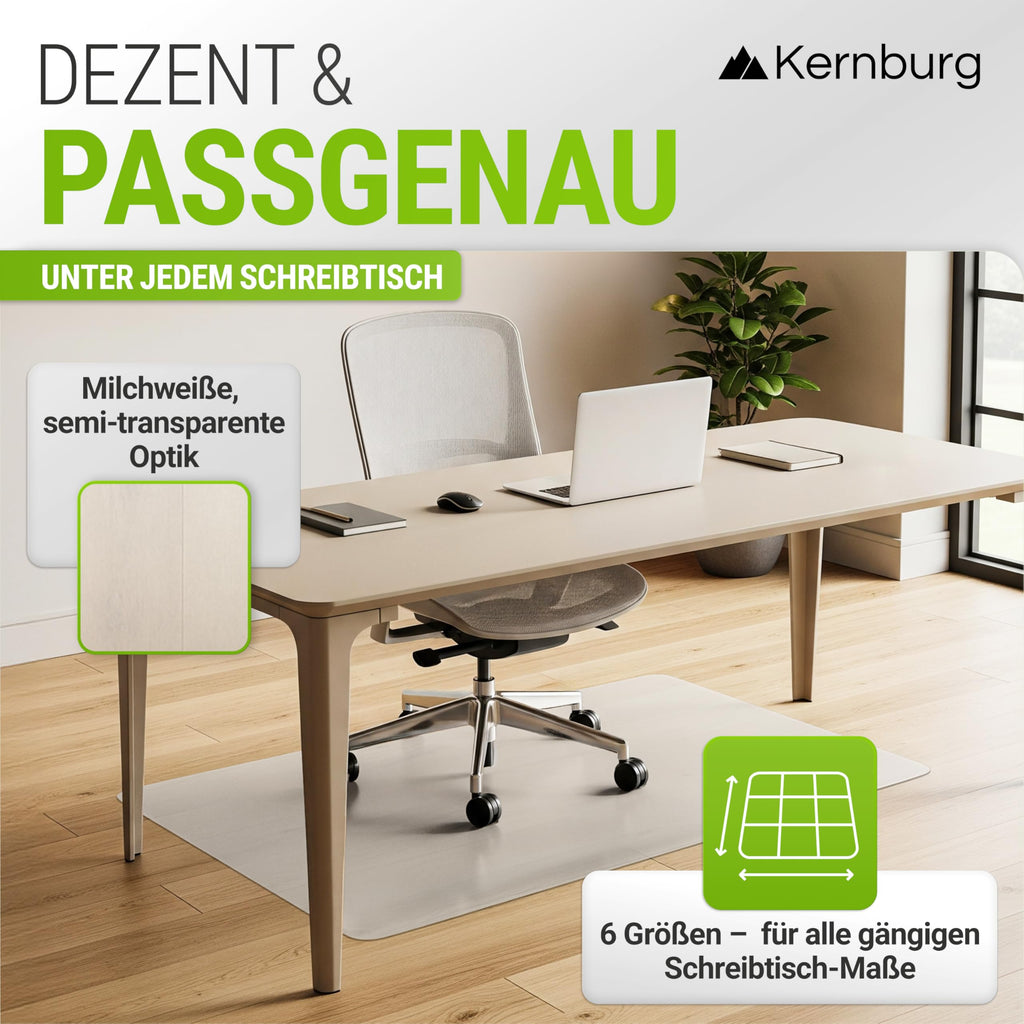 Bodenschutzmatte für Bürostühle 90x120 cm transparent, rutschfest