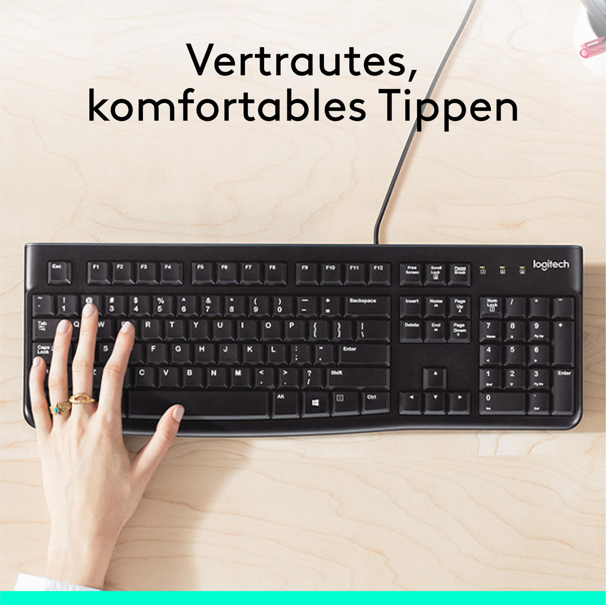 Logitech K120 Kabelgebundene Tastatur für Windows