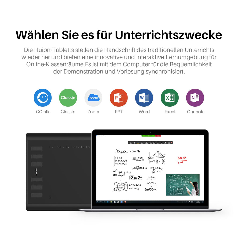 HUION Inspiroy H1060P Grafiktablett, 10x6.25 Zoll, 12 Hotkeys
