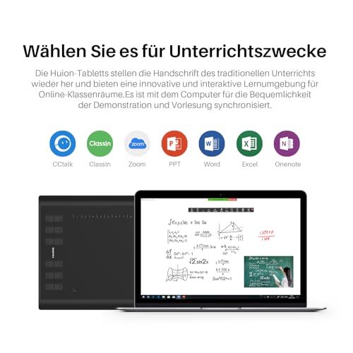 HUION Inspiroy H1060P Grafiktablett, 10x6.25 Zoll, 12 Hotkeys
