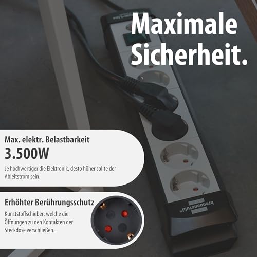 Brennenstuhl Premium-Line Steckdosenleiste 6-Fach, 5m