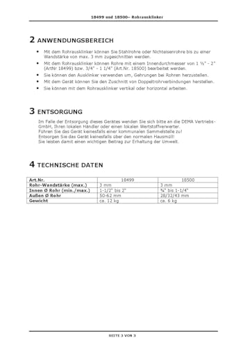 DEMA Rohrausklinker 3/4–1 1/4 Zoll – Rohrausschneider, Ausklinkergerät, Rohrbearbeitungswerkzeug – präzise, robust, effizient – für Handwerk & Bau