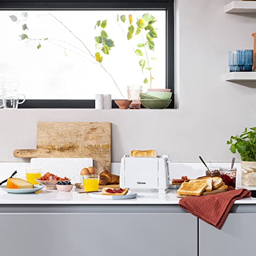 Tristar Toaster, 650 W, 2 Scheiben, 6 Bräunungsstufen, Brötchenaufsatz, Weiß [BR-1009]