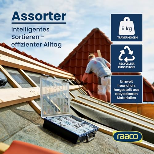 Raaco Assorter 55 4x8-15 Sortierbox, 15 Einsätze, Sichere Aufbewahrung