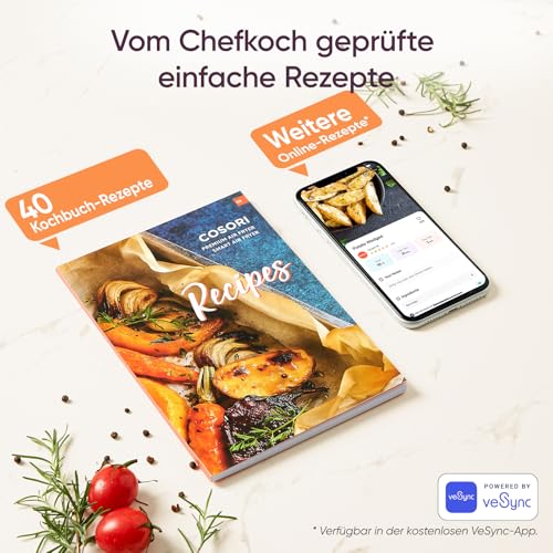 Cosori Airfryer, mit Shake-Reminder, 11-in-1 5,5L Heißluftfritteuse