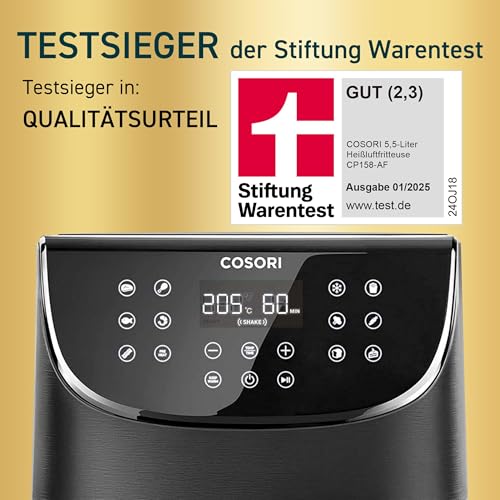 Cosori Airfryer, mit Shake-Reminder, 11-in-1 5,5L Heißluftfritteuse