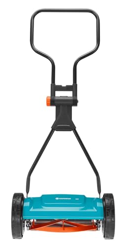 Gardena Classic Spindelmäher 330: Handrasenmäher mit 33cm Arbeitsbreite für bis zu 150 m² Rasenfläche, Messerwalze aus Qualitätsstahl, berührungslose Schneidetechnik, geräuscharm und präzise (4027-20)