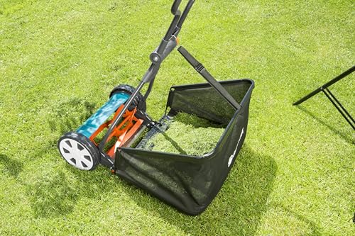 Gardena Classic Spindelmäher 330: Handrasenmäher mit 33cm Arbeitsbreite für bis zu 150 m² Rasenfläche, Messerwalze aus Qualitätsstahl, berührungslose Schneidetechnik, geräuscharm und präzise (4027-20)