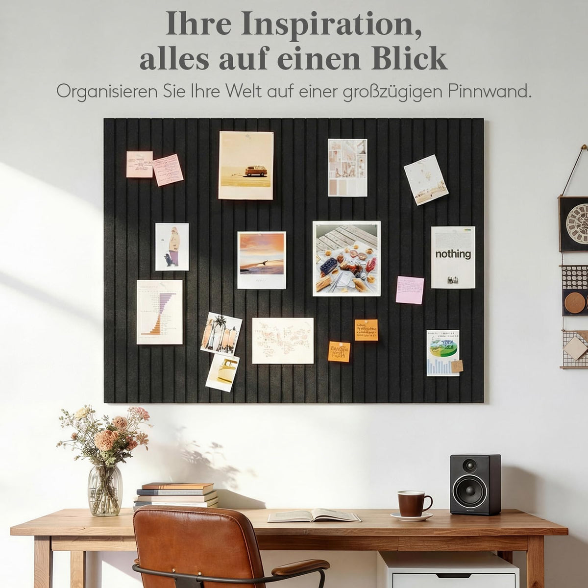 Lifewit Große Filz-Pinnwand, Selbstklebend für Wand, 120x90 cm, Beige
