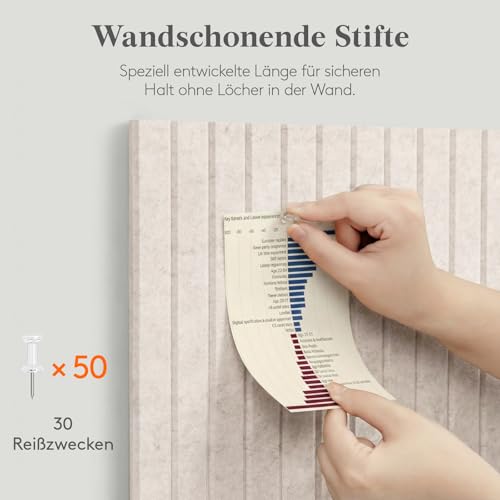 Lifewit Große Filz-Pinnwand, Selbstklebend für Wand, 120x90 cm, Beige