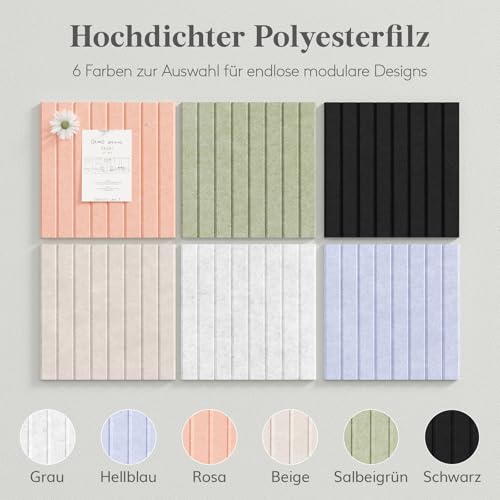 Lifewit Große Filz-Pinnwand, Selbstklebend für Wand, 120x90 cm, Beige