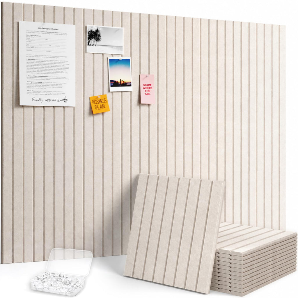 Lifewit Große Filz-Pinnwand, Selbstklebend für Wand, 120x90 cm, Beige