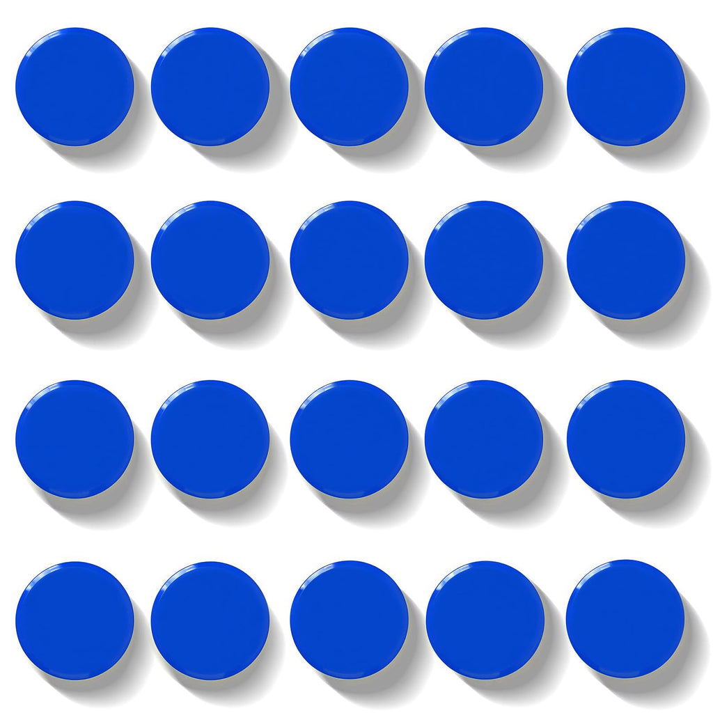 20 Stück Magnete für magnettafel - Kleine Magnete stark | Blaue Mini Runde Kühlschrankmagnete & Whiteboard Magnet | Tafelmagnete mit Starkem Halt für Pinnwand, Magnetwand, Küche & Büro