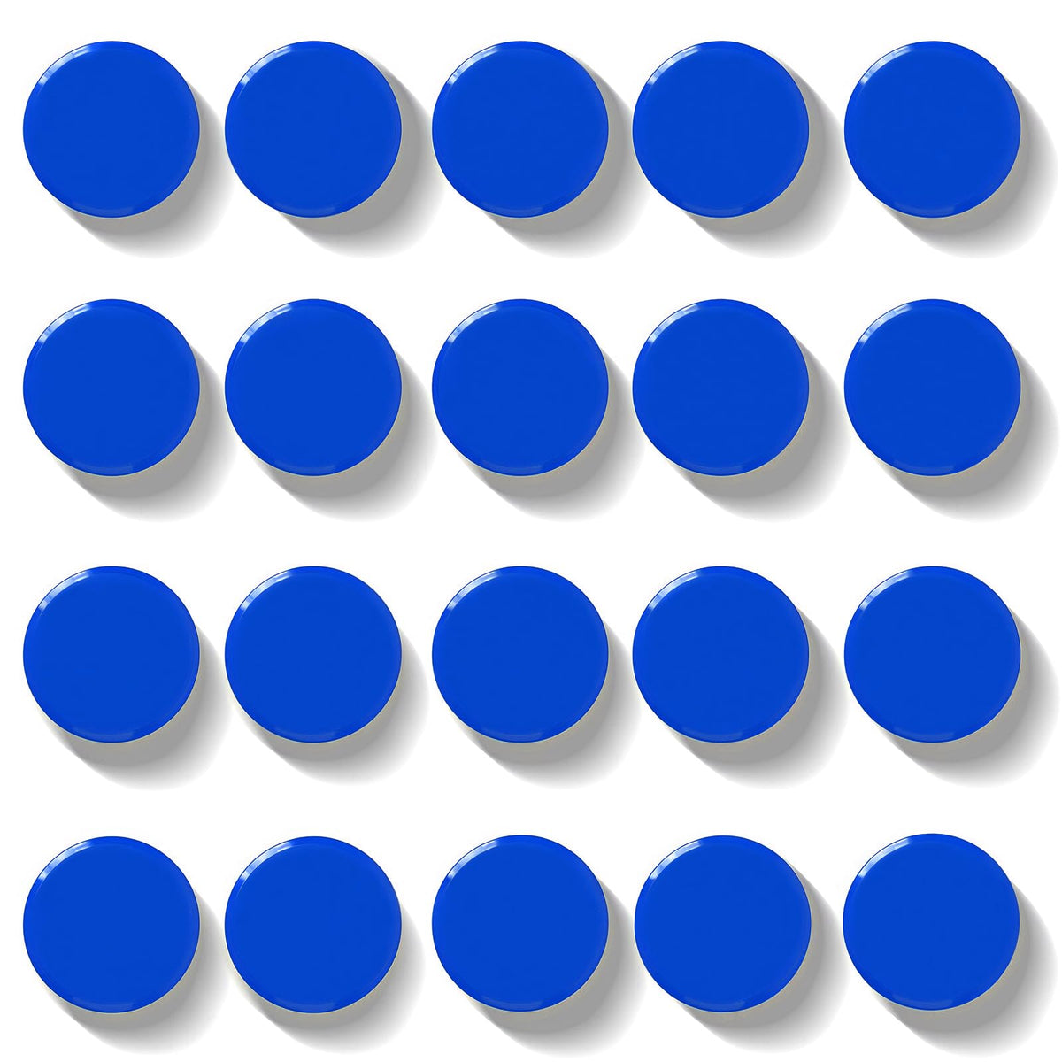 20 Stück Magnete für magnettafel - Kleine Magnete stark | Blaue Mini Runde Kühlschrankmagnete & Whiteboard Magnet | Tafelmagnete mit Starkem Halt für Pinnwand, Magnetwand, Küche & Büro
