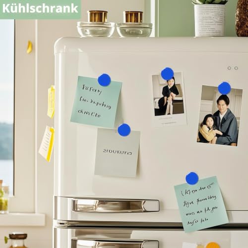 20 Stück Magnete für magnettafel - Kleine Magnete stark | Blaue Mini Runde Kühlschrankmagnete & Whiteboard Magnet | Tafelmagnete mit Starkem Halt für Pinnwand, Magnetwand, Küche & Büro