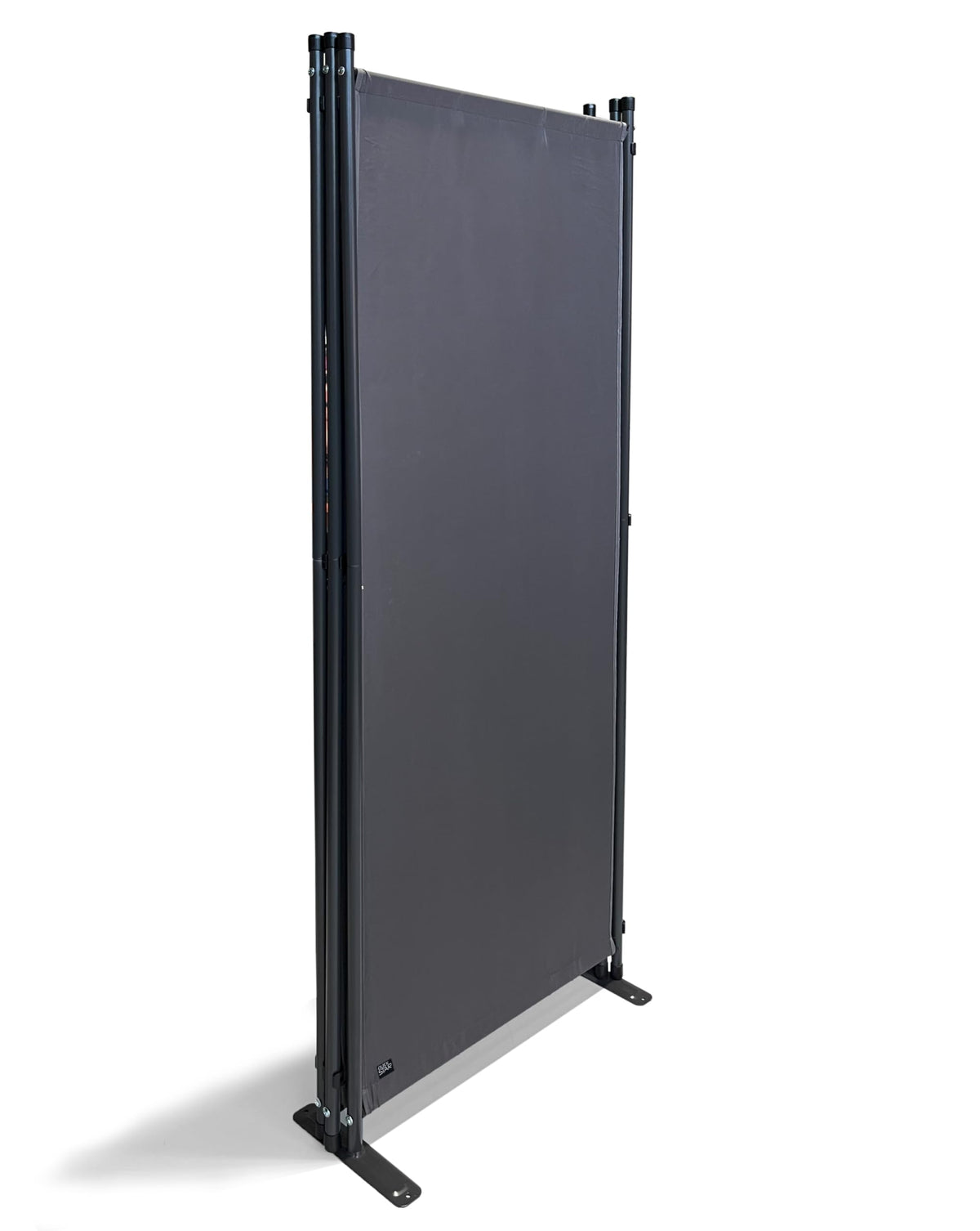 QUICK STAR Paravent 4 Teilig 165 x 220 cm Stoff Raumteiler Trennwand Balkon Sichtschutz Stellwand Faltbar Grau