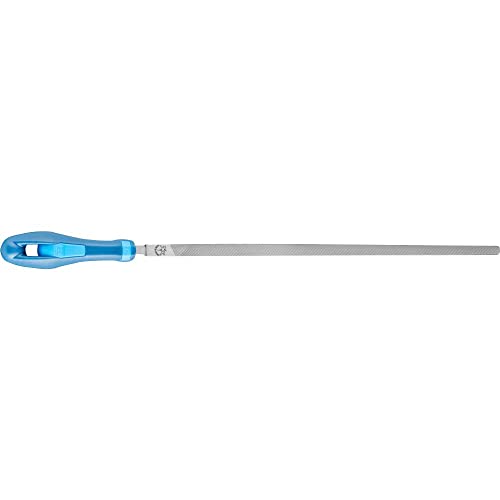 PFERD TOOLS Werkstattfeile Vierkant, 150mm, quadratische, spitz zulaufende Feile, Kreuzhieb H2 auf vier Seiten, Ergonomie-Feilenheft, 11212157 – für universelle Schrupp- und Schlichtarbeiten geeignet