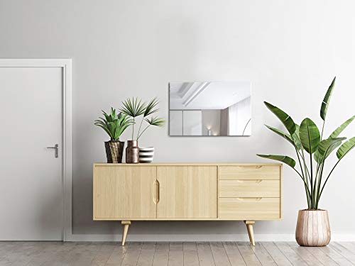 Homestyle Facettenspiegel ohne Rahmen – Hochwertiger Wandspiegel mit geschliffenen Kanten, eleganter Kristallspiegel für Bad, Flur, Wohnzimmer und Schlafzimmer - 60 x 80 cm