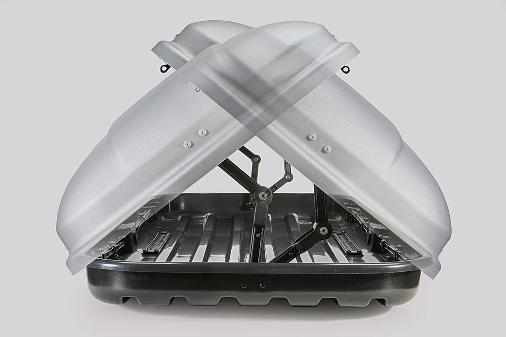 Farad Marlin Dachbox 680L schwarz metallic mit Lifter - Doppelter Seitenöffner, TÜV-GS Zulassung, 5 Jahre Garantie - 3-Punkt-Zentralverriegelung mit Sicherheitsschlüssel
