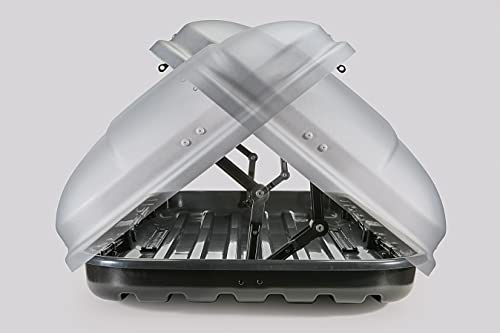 Farad Marlin Dachbox 680L schwarz metallic mit Lifter - Doppelter Seitenöffner, TÜV-GS Zulassung, 5 Jahre Garantie - 3-Punkt-Zentralverriegelung mit Sicherheitsschlüssel