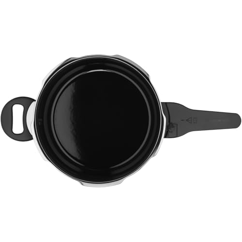 Silit Sicomatic t-plus Schnellkochtopf 2,5l, Schnelltopf 18 cm, Silargan Funktionskeramik, Induktion, 3 Kochstufen, Einhand-Drehregler, schwarz