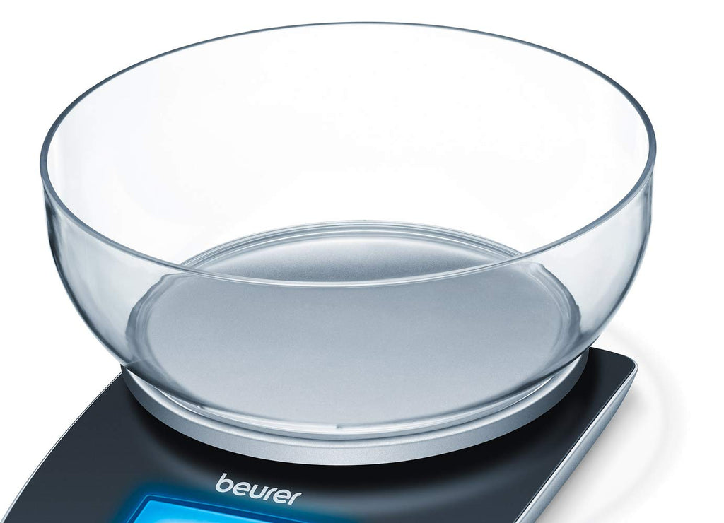 Beurer KS 25 Küchenwaage mit 1,2l Wiegeschüssel, digitale Küchenwaage mit Tara-Zuwiegefunktion und 3kg Tragkraft, (L x B x H) 220 x 150 x 50 mm