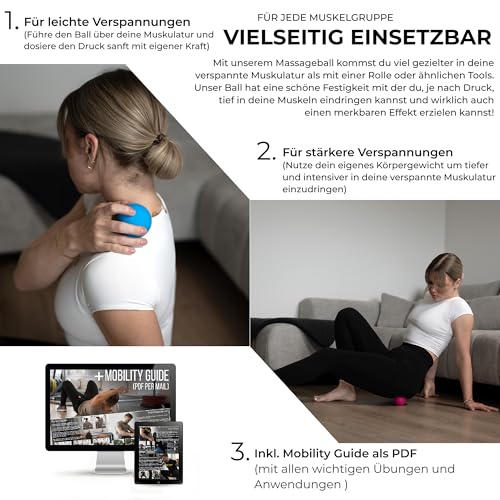 ATHLETIC AESTHETICS Massage-Ball [6cm Durchmesser] - Als Lacrosse-Ball und Faszien-Ball zur Selbstmassage und zur Triggerpunkttherapie (genaue Behandlung von Verspannungen) geeignet