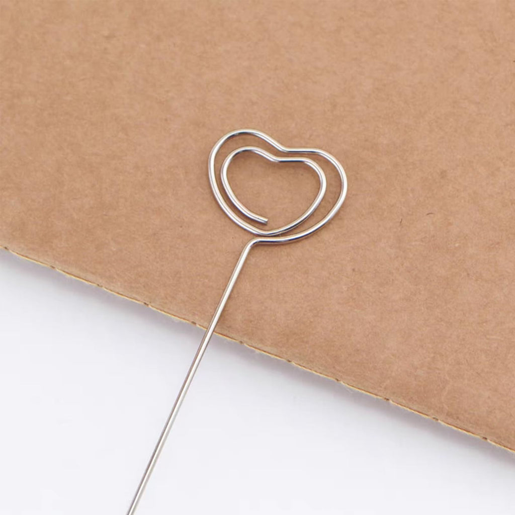 60 Metall Fotohalter, Memo Clip Mit Klammern - Herz, Rund und Blütenförmig - Hinweis Kartenhalter, Tischnummer Clip, Flower Card Holder für Party Hochzeit