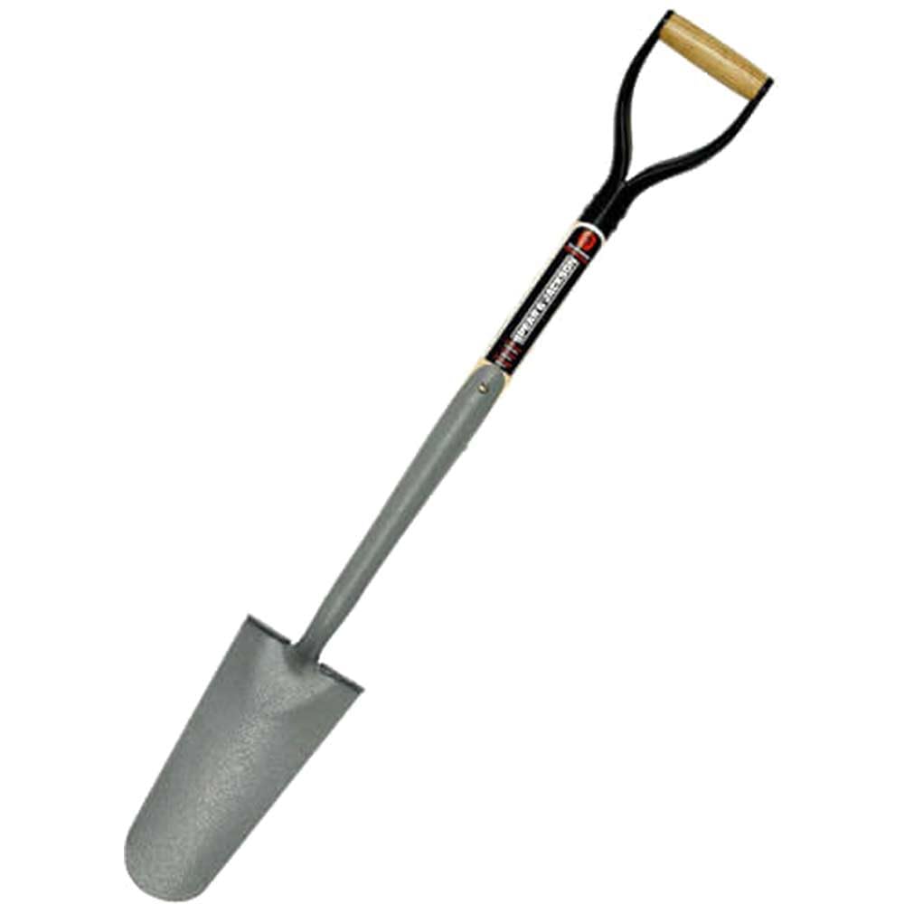 Spear & Jackson 1047MY Massive Tülle Pflanz- und Kaninchengrabespaten – Schmale Kohlenstoffstahlklinge, extra Lange Tülle, getreten für Komfort, rostbeständig, robust