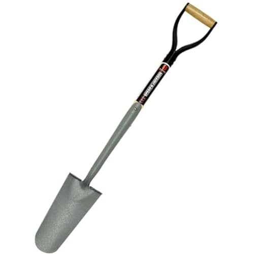 Spear & Jackson 1047MY Massive Tülle Pflanz- und Kaninchengrabespaten – Schmale Kohlenstoffstahlklinge, extra Lange Tülle, getreten für Komfort, rostbeständig, robust