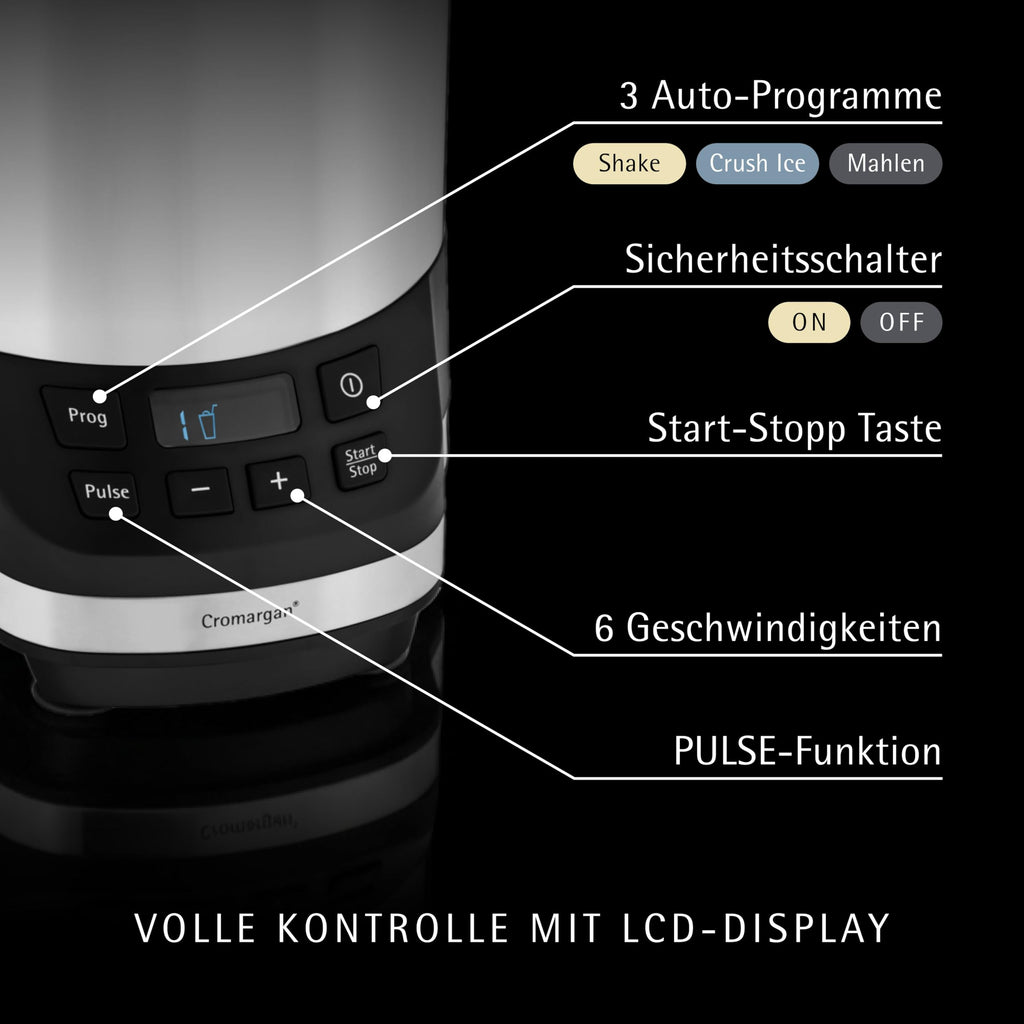 WMF Kult Pro Multifunktionsmixer Hochleistungsmixer, 30.000 U/min, Smoothie Maker, Standmixer, Ice-Crush Funktion, 4 Mixbehälter inkl. ToGo-Verschluss