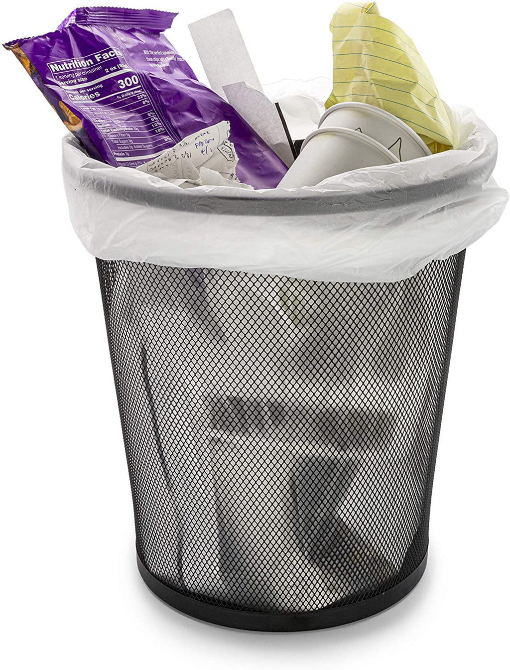 SENENQU 3 Stück Papierkorb Metall, 12L Büro Mülleimer Schwarz Metall Gitter, kleine Papierkorb Mülleimer Abfalleimer Büro Schreibtisch Schlafzimmer Badezimmer - 26.5 x 23.5 x 18.8 CM
