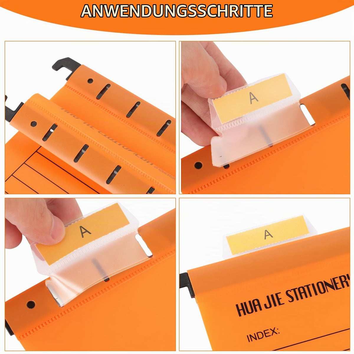 30 Stück Hängemappen A4 mit Tabs, 5 Farben, für Büro und Homeoffice