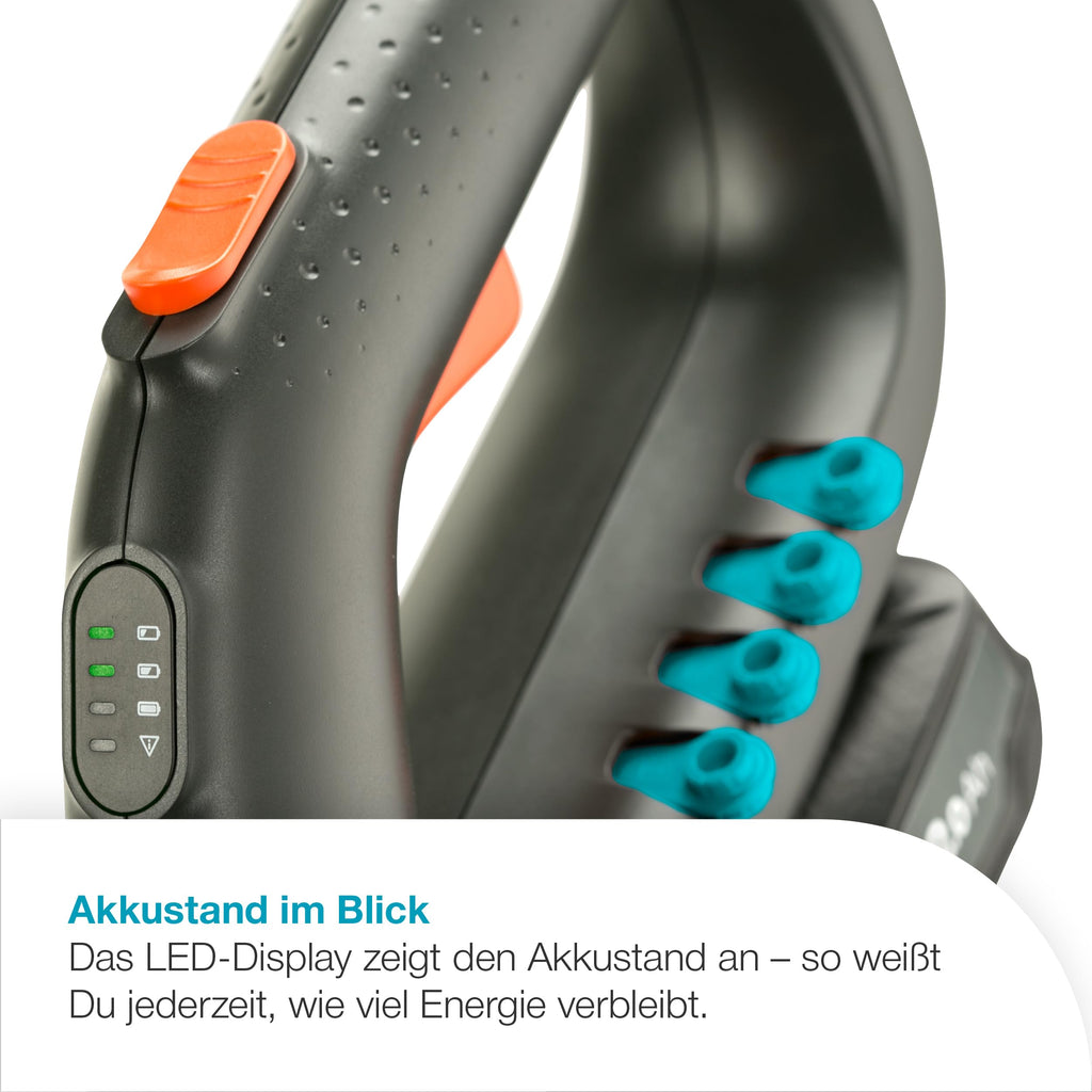 Gardena Akku-Rasentrimmer EasyCut 23/18V P4A Solo: Leistungsstark, Leichtgewicht, Teleskopgriff, Neigbarer Trimmerkopf, Kabellos (14700-55)