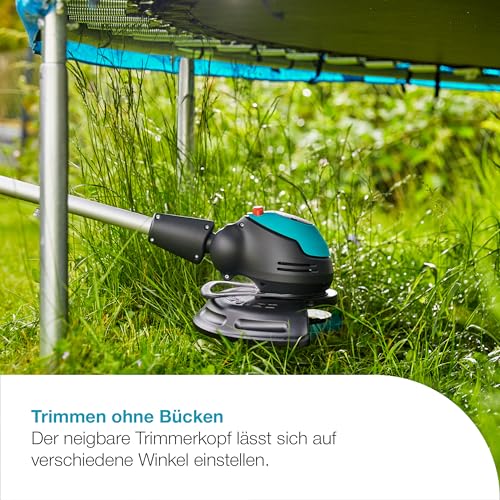 Gardena Akku-Rasentrimmer EasyCut 23/18V P4A Solo: Leistungsstark, Leichtgewicht, Teleskopgriff, Neigbarer Trimmerkopf, Kabellos (14700-55)