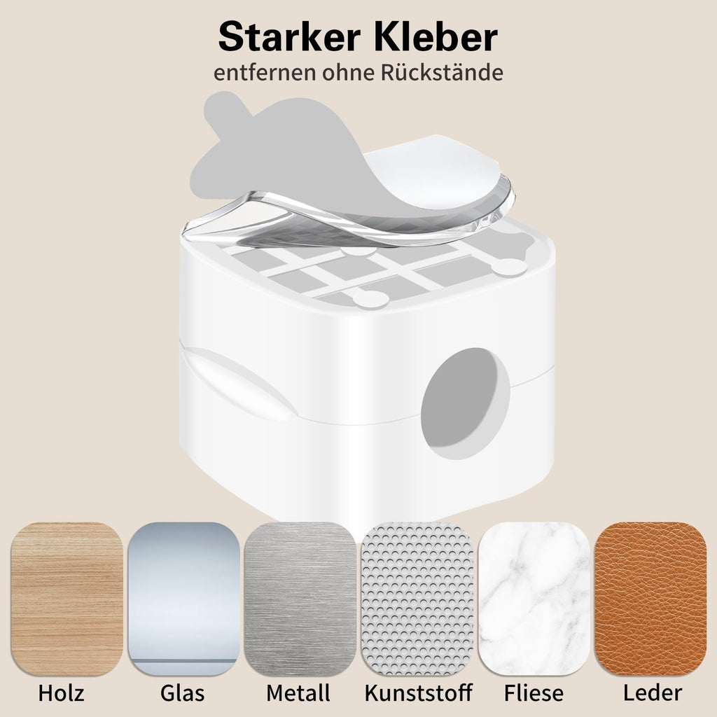 6-Pack Kabelhalter Schreibtisch, NISTARCE Kabelorganizer, Kabelclips Magnetisch[Starker Kleber] Telefon-Ladungskabel-Organisator für Schreibtisch, Zuhause, Büro, Auto (Weiß)