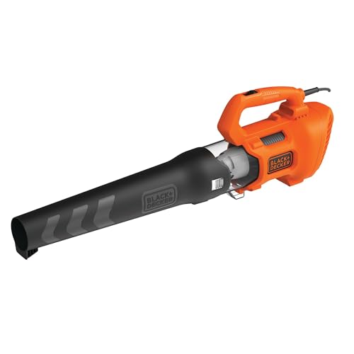 BLACK+DECKER Elektro-Axial-Laubgebläse BEBL184-QS (1.850W, Laubbläser mit hoher Blasgeschwindigkeit von 190 Km/H, Luftvolumen 765 m³/H, integrierter Laubkratzer)