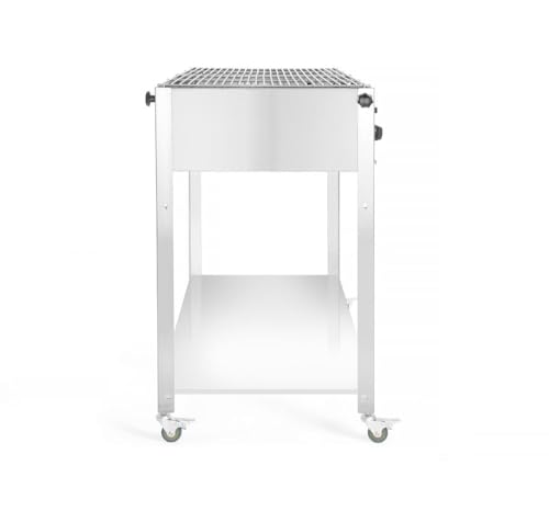 HENDI Grill-Master Quattro, Elektronisches Zündung, mit Gasschlauch und Druckminderer, nur für Verwendung im Aussenbereich, 22kW(Hs), 1270x525x(H)840mm, Edelstahl 18/0, Large