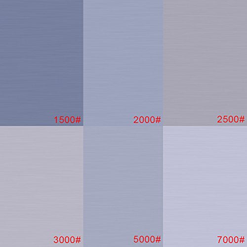 SIQUK 36 Stück Schleifpapier Set 1500 2000 2500 3000 5000 7000 Grit Schleifpapier Sortiment Trocken/Nass Sandpapier für das Automobilschleifen von Holzmöbeln, 9 x 3,6 Zoll