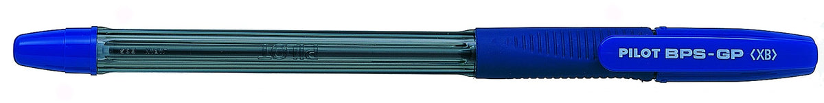Pilot BPS GP Kugelschreiber 12 Stück gummierter Griff extra breite 1,6 mm Schreibspitze 0,55 mm Strichbreite 12 Stück blau