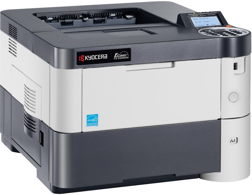 Kyocera FS-2100DN Monolaserdrucker (1200x1200dpi, 2x USB 2.0) grau/anthrazit