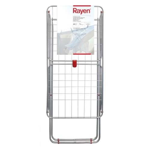 Rayen | Aluminium-Wäscheständer | Mit 20 Meter Fläche | Flügelblockiersystem | Klappbar und rutschfest | Wäscheständer mit XXL-Stäben | Für Innen und Außen | 177 x 55 x 92 cm