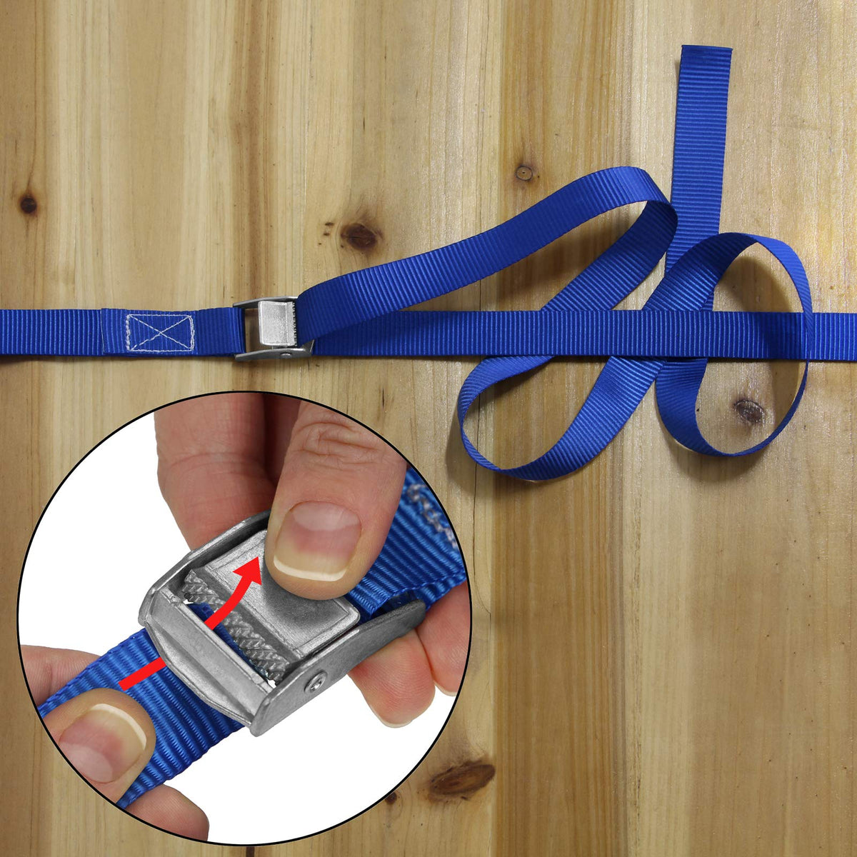 BB Sport Spanngurte Zurrgurt Klemmschloss Blau 250 kg 4er Pack 2,5cm x 4m