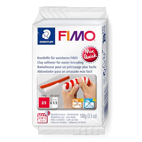 STAEDTLER 8026 Fimo Modelliermasse (Mix Quick, Knethilfe)