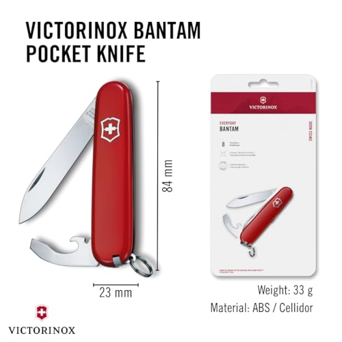 Victorinox Schweizer Taschenmesser Bantam, Multitool mit 8 Funktionen