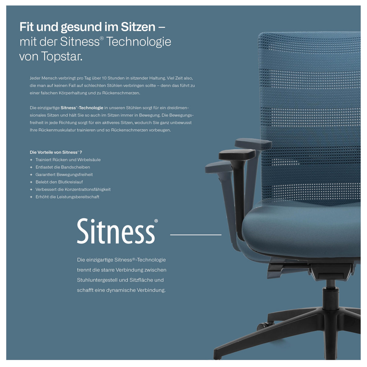 TOPSTAR SITNESS Bob Sitzhocker schwarz